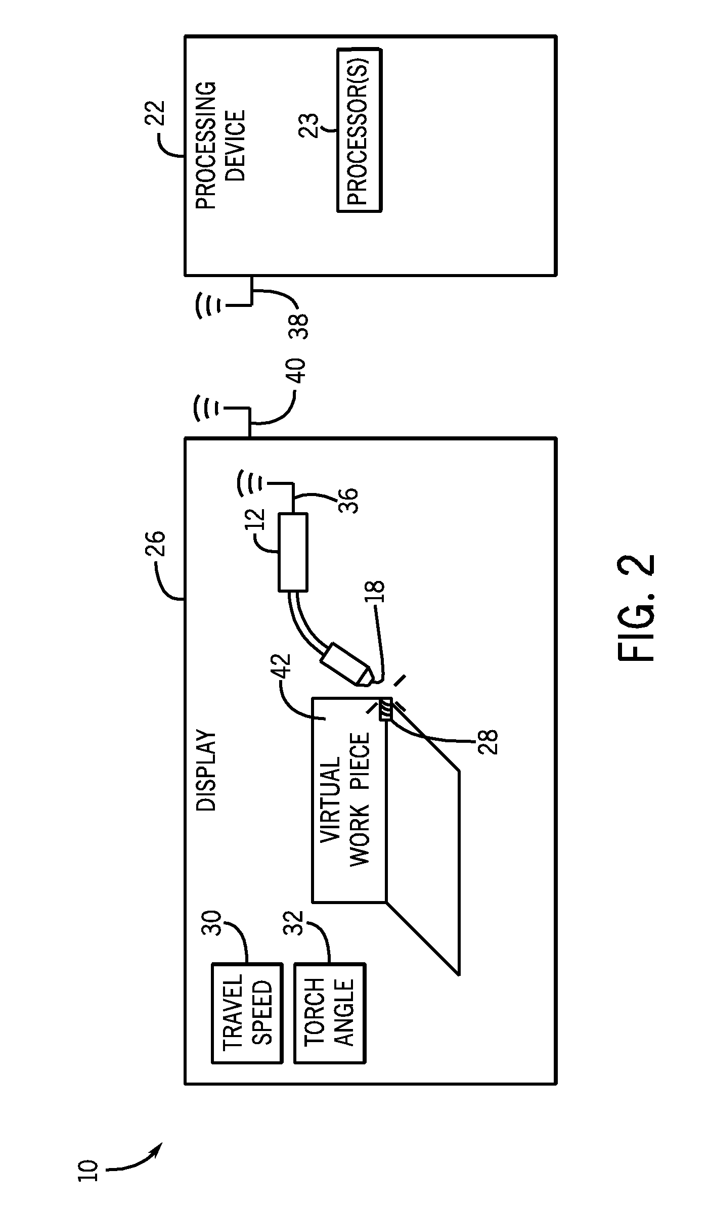 System and device for welding training