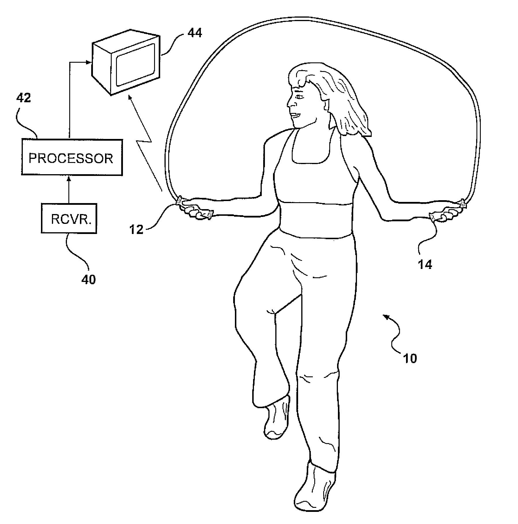 Jump rope with physiological monitor