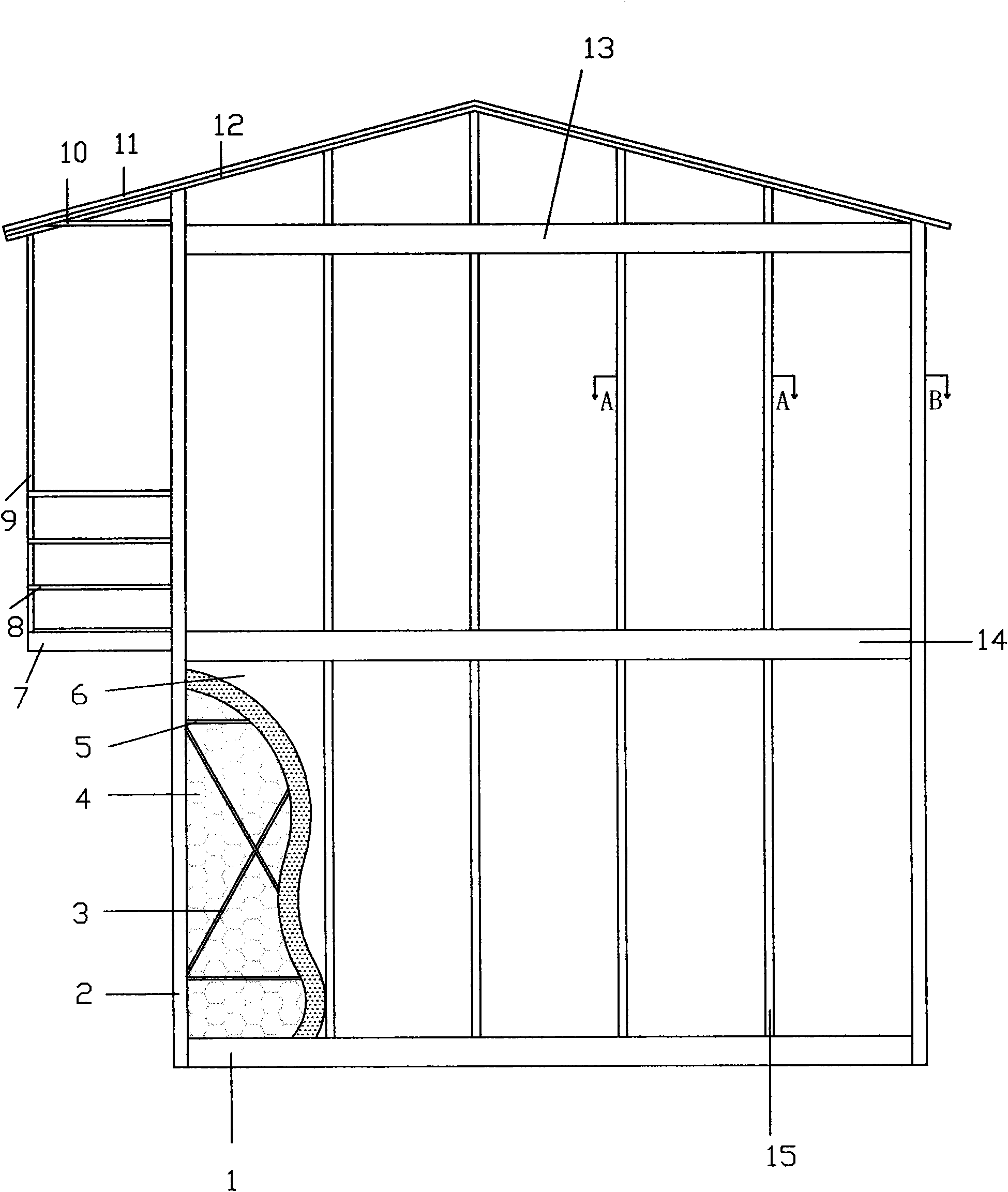 Bridge cutoff type integrated house and installation method thereof