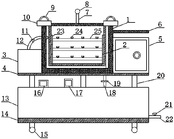 Disinfection treatment device for thermometer