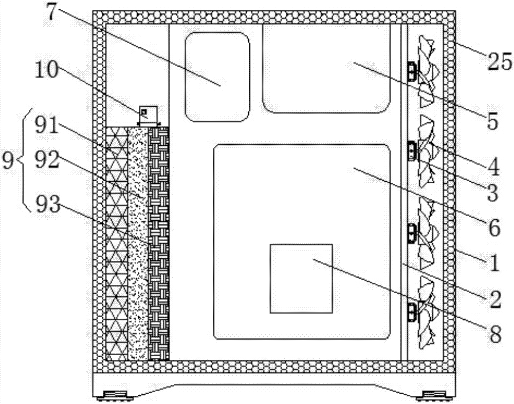 Computer case with air purification function