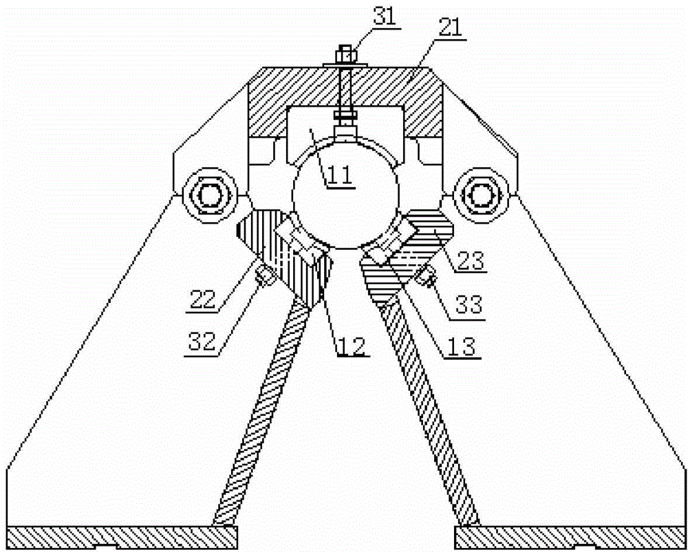 Fixing buckling tile of tube push bench