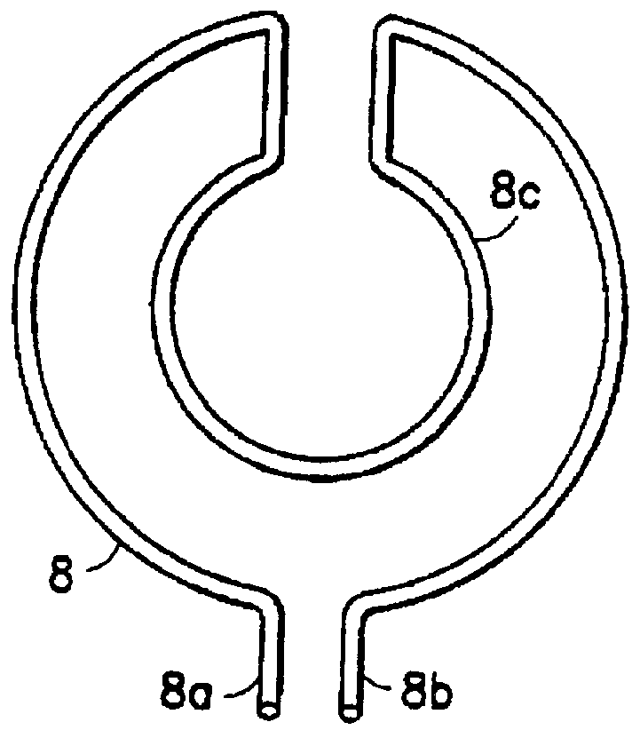 Plasma source for generating inductively coupled, plate-shaped plasma, having magnetically permeable core