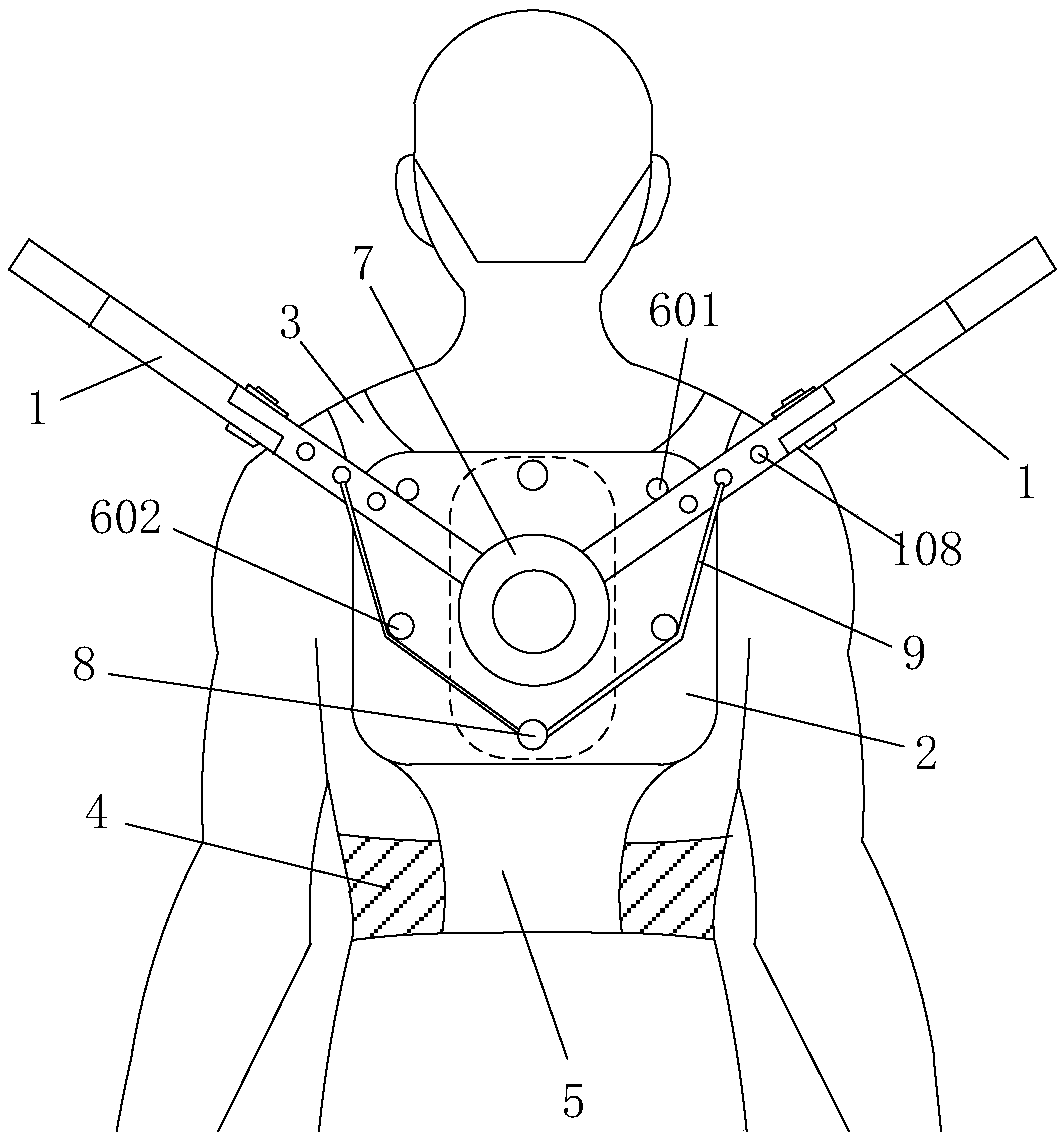 An upper limb muscle group stretching device for medical care