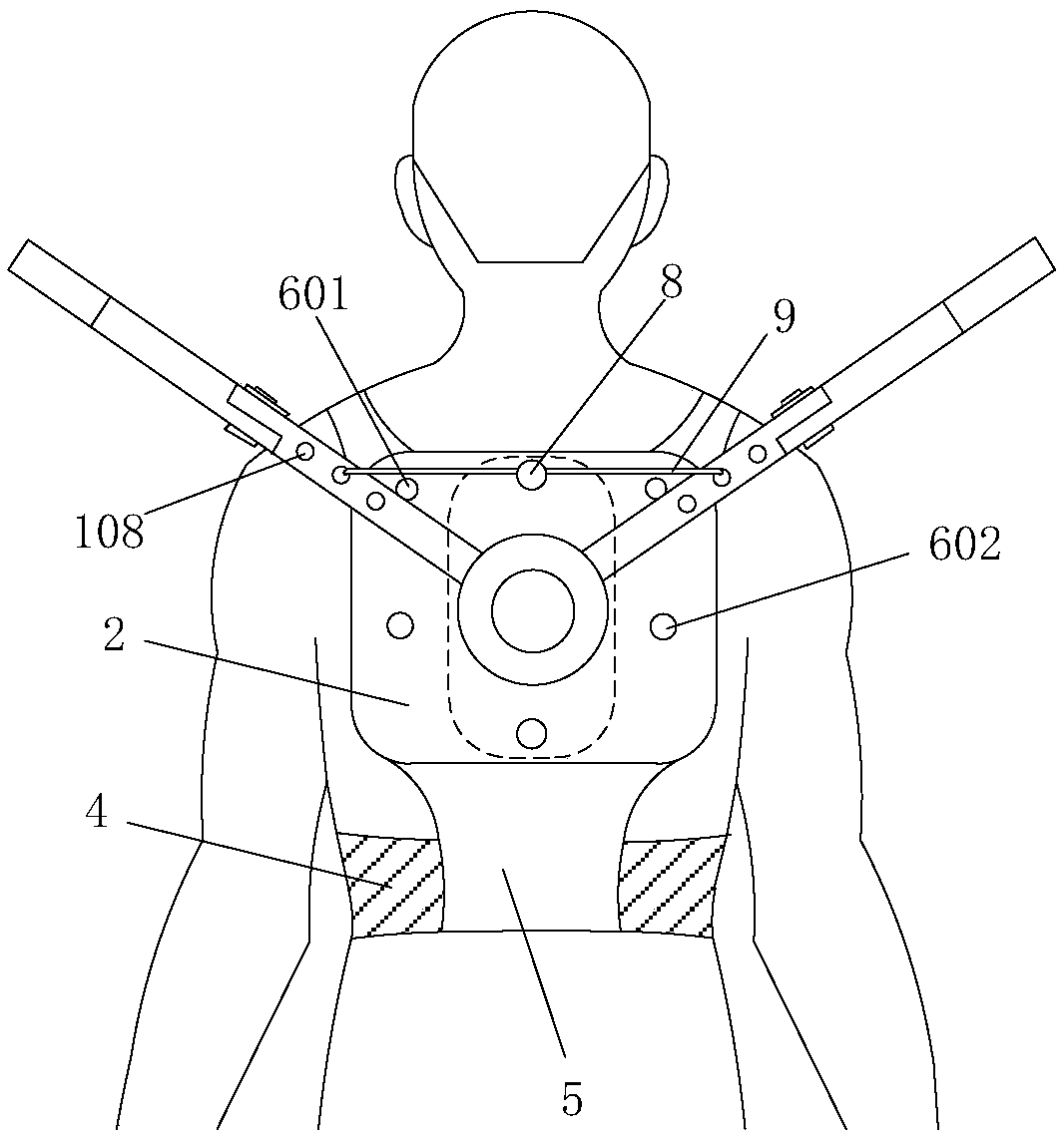 An upper limb muscle group stretching device for medical care