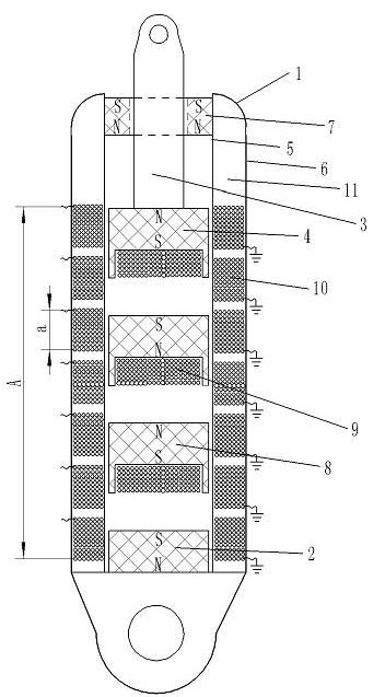 Shock absorber capable of improving generating efficiency by using suspension magnets under shock absorption working condition