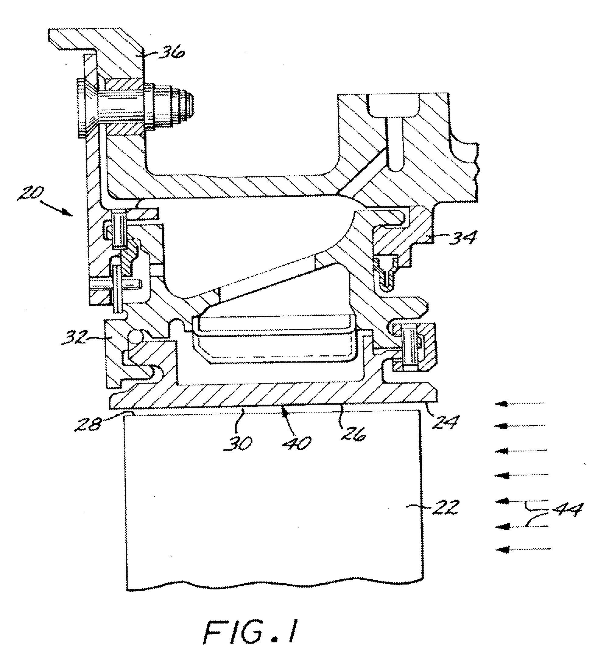 Method of repairing a stationary shroud of a gas turbine engine using laser cladding