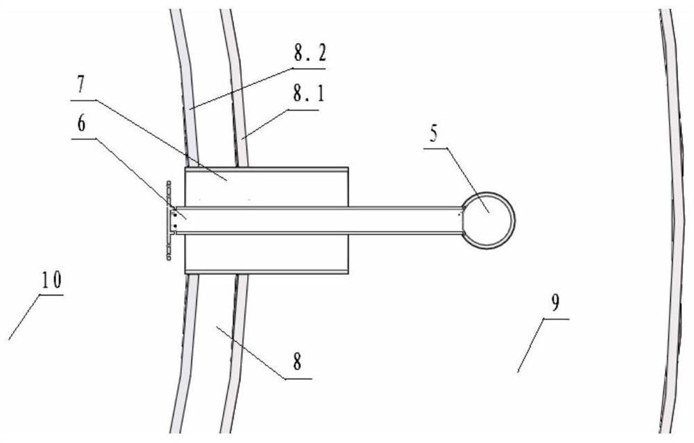 High excess air coefficient and low nitrogen type integrated combustion device and method