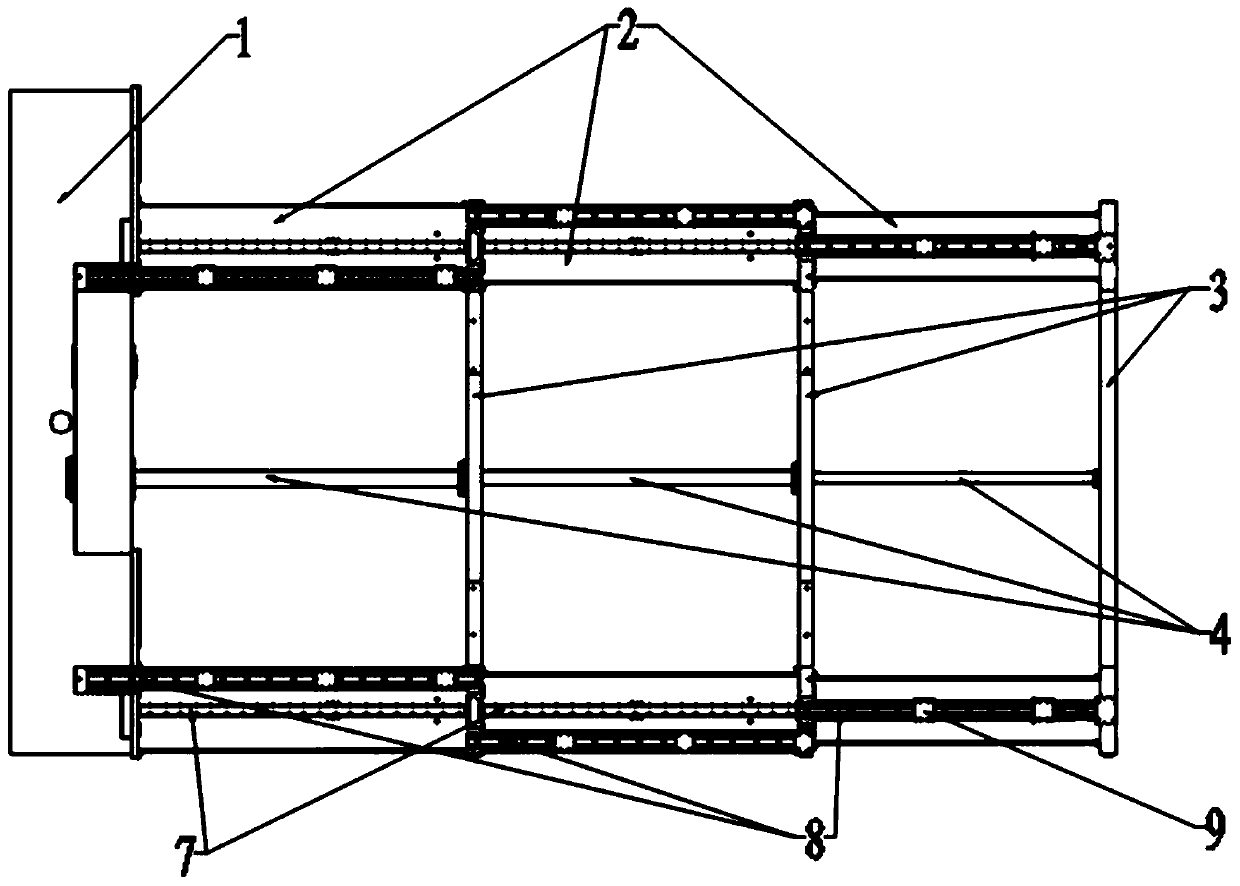 Radar antenna array expansion and contraction mechanism