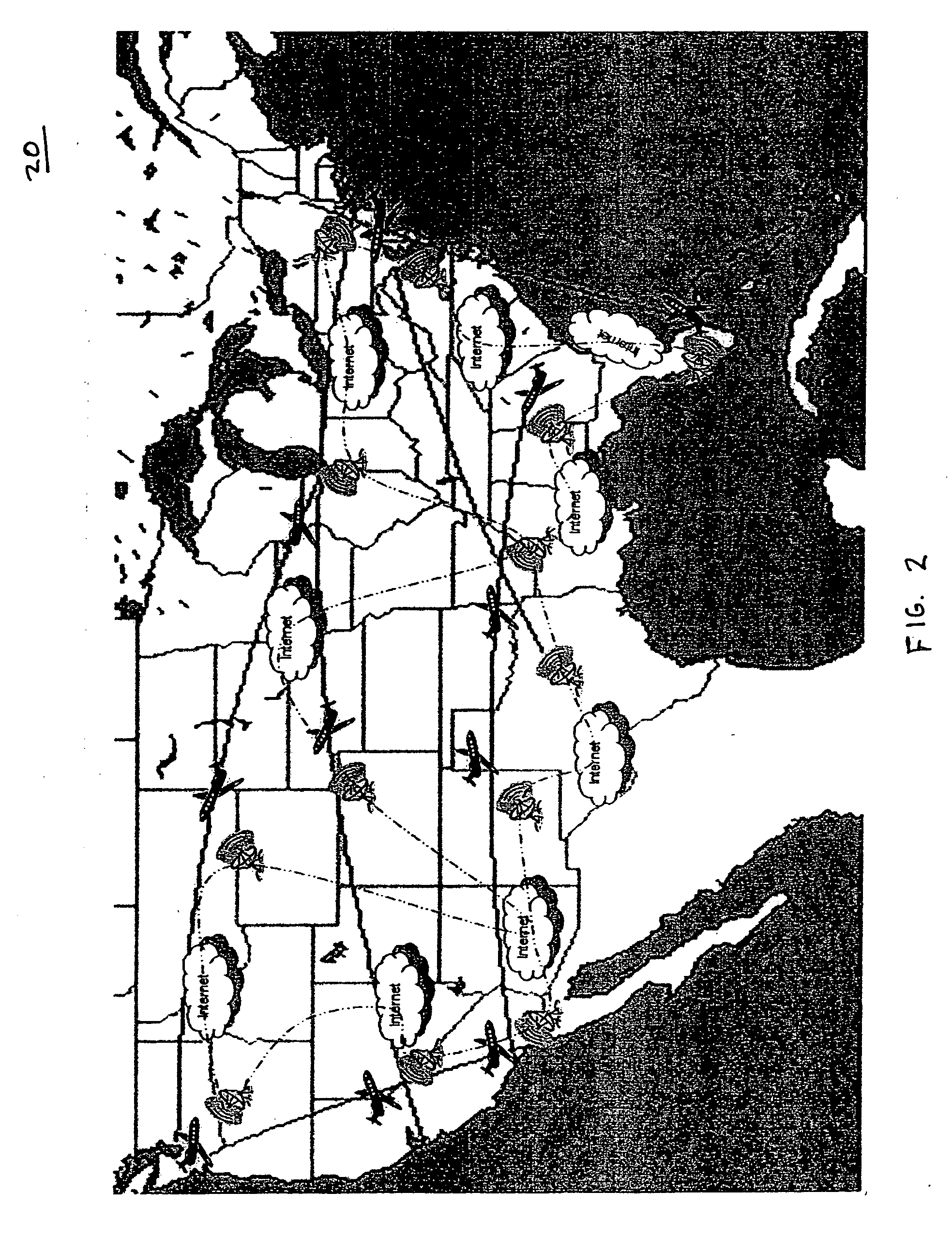 Broadband wireless communication system for in-flight aircraft