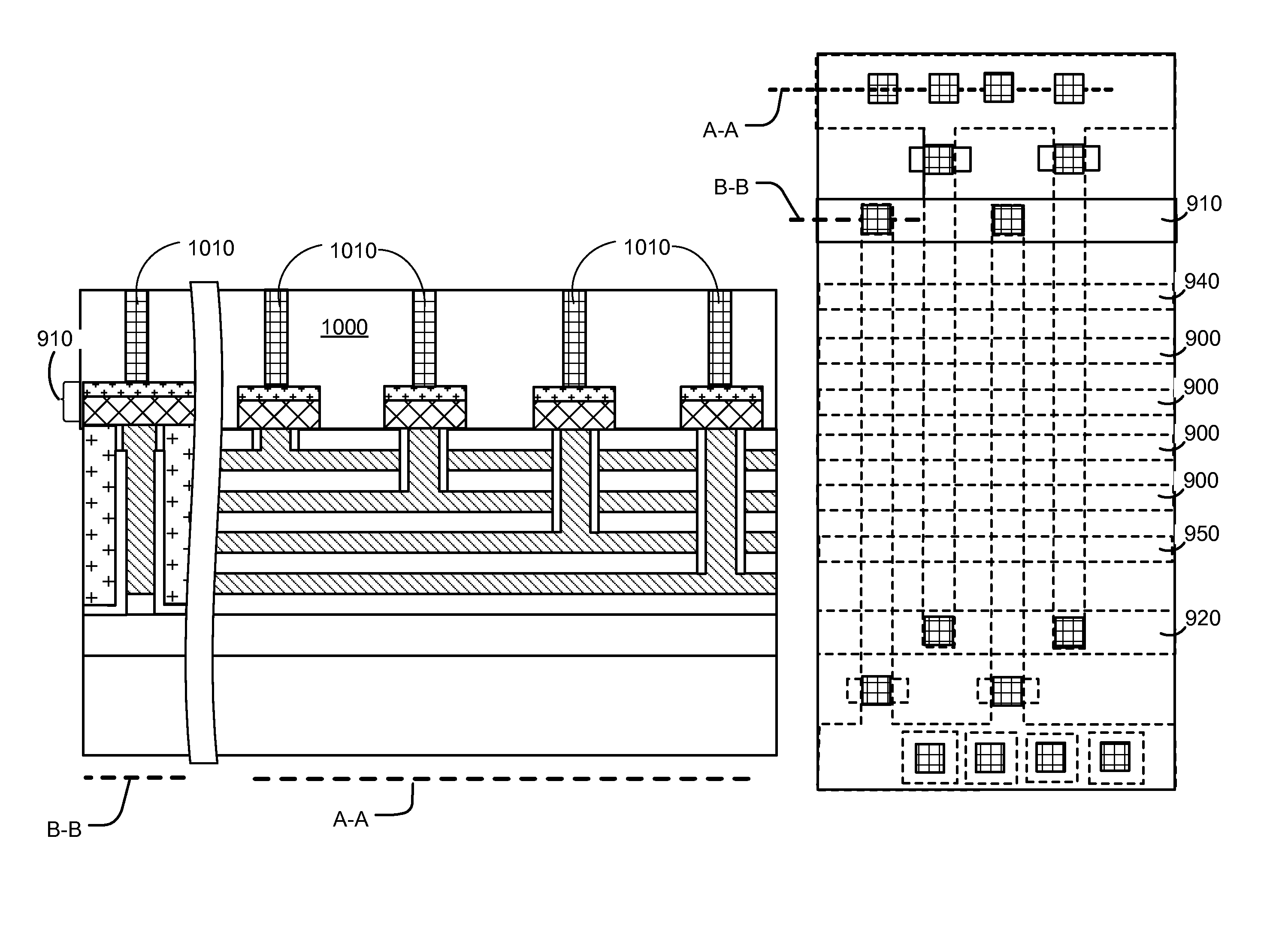 Contact architecture for 3D memory array