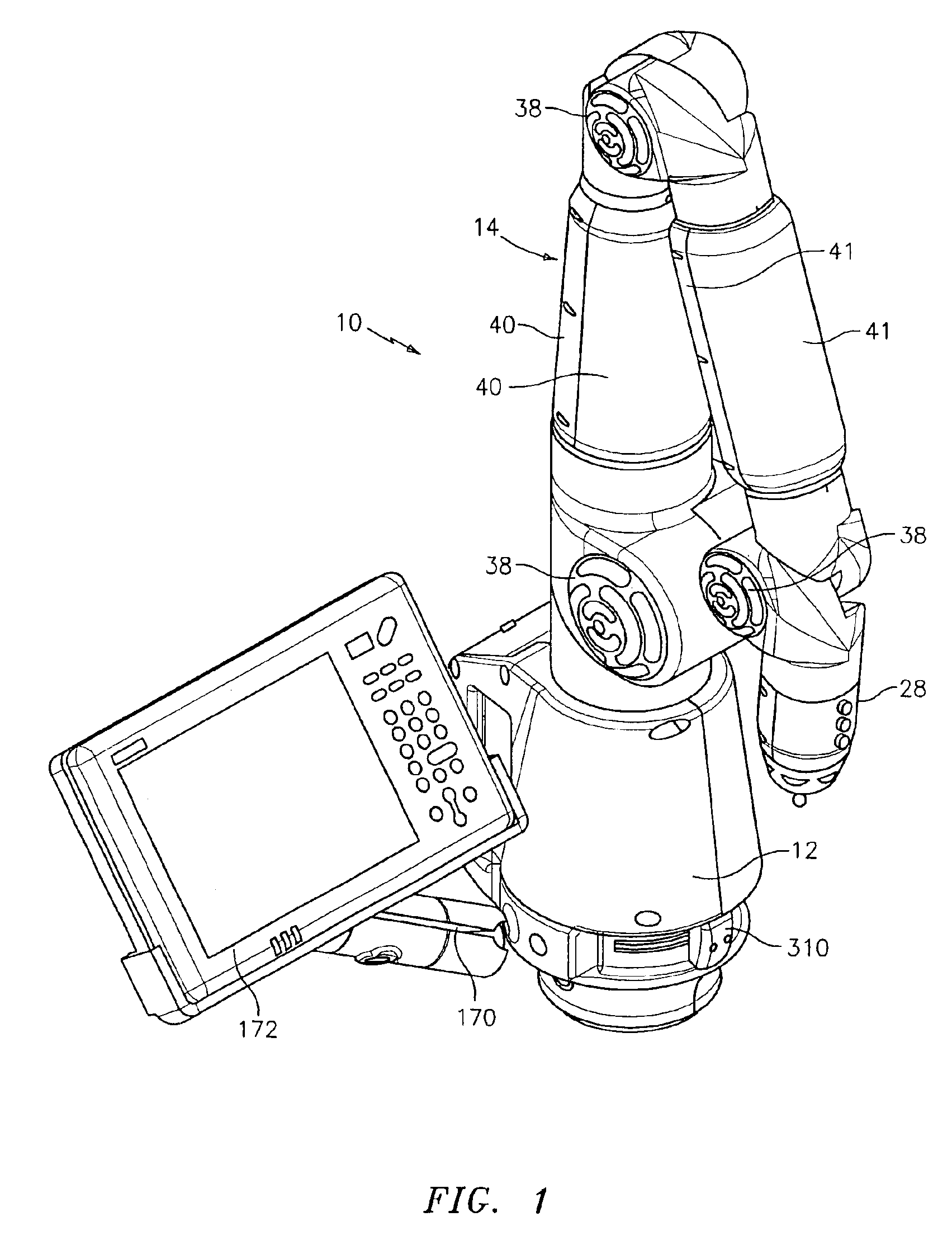 Portable coordinate measurement machine with integrated magnetic mount