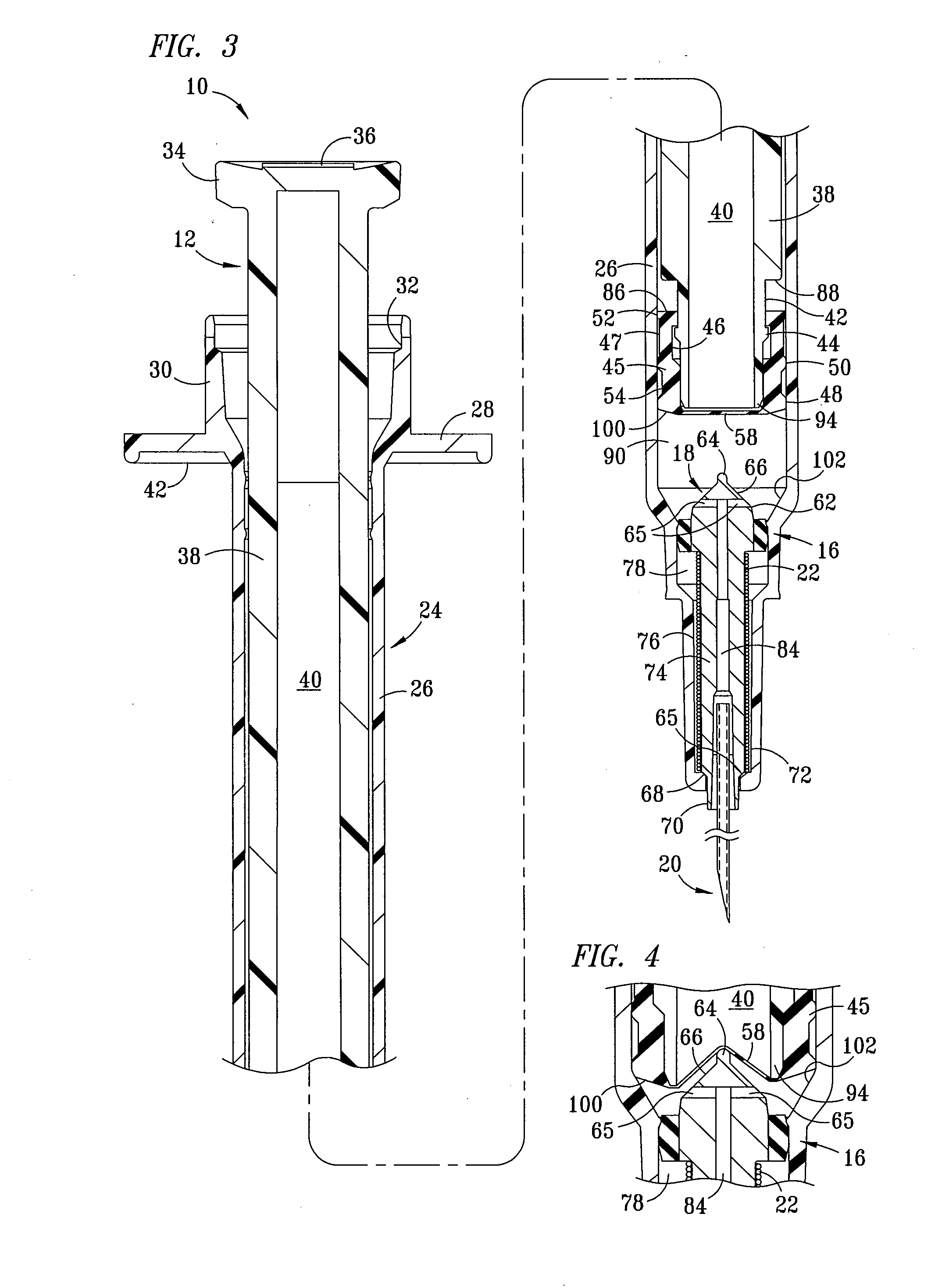 Medical Device with Retractable Needle and Moveable Plunger Seal