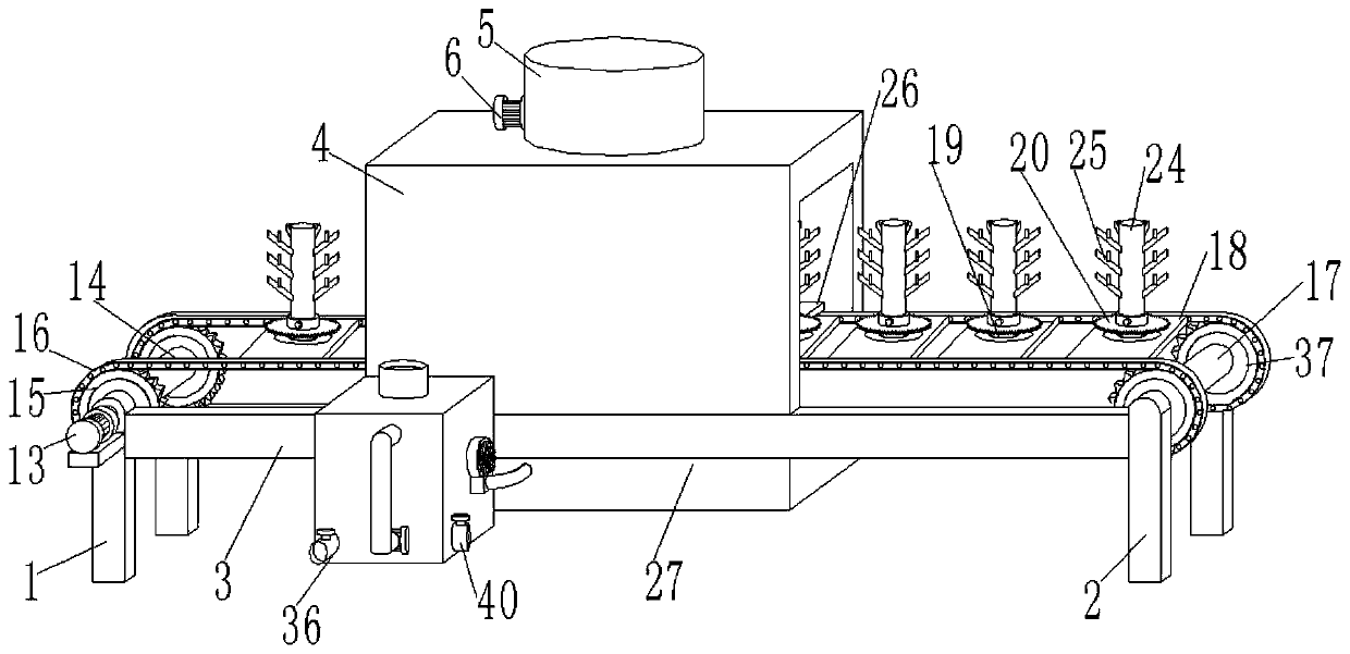 Refrigerator stamping part metal surface spraying device