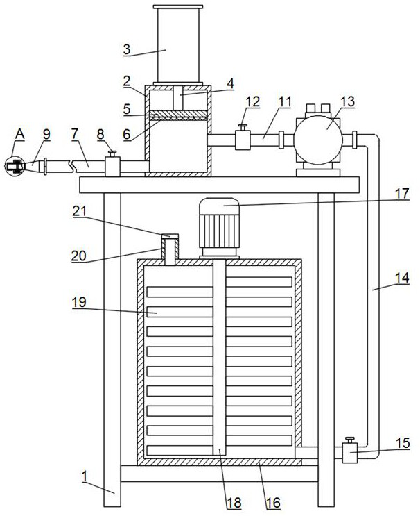 Secondary slurry supplementing device and method for slurry outlet of wallboard sleeve