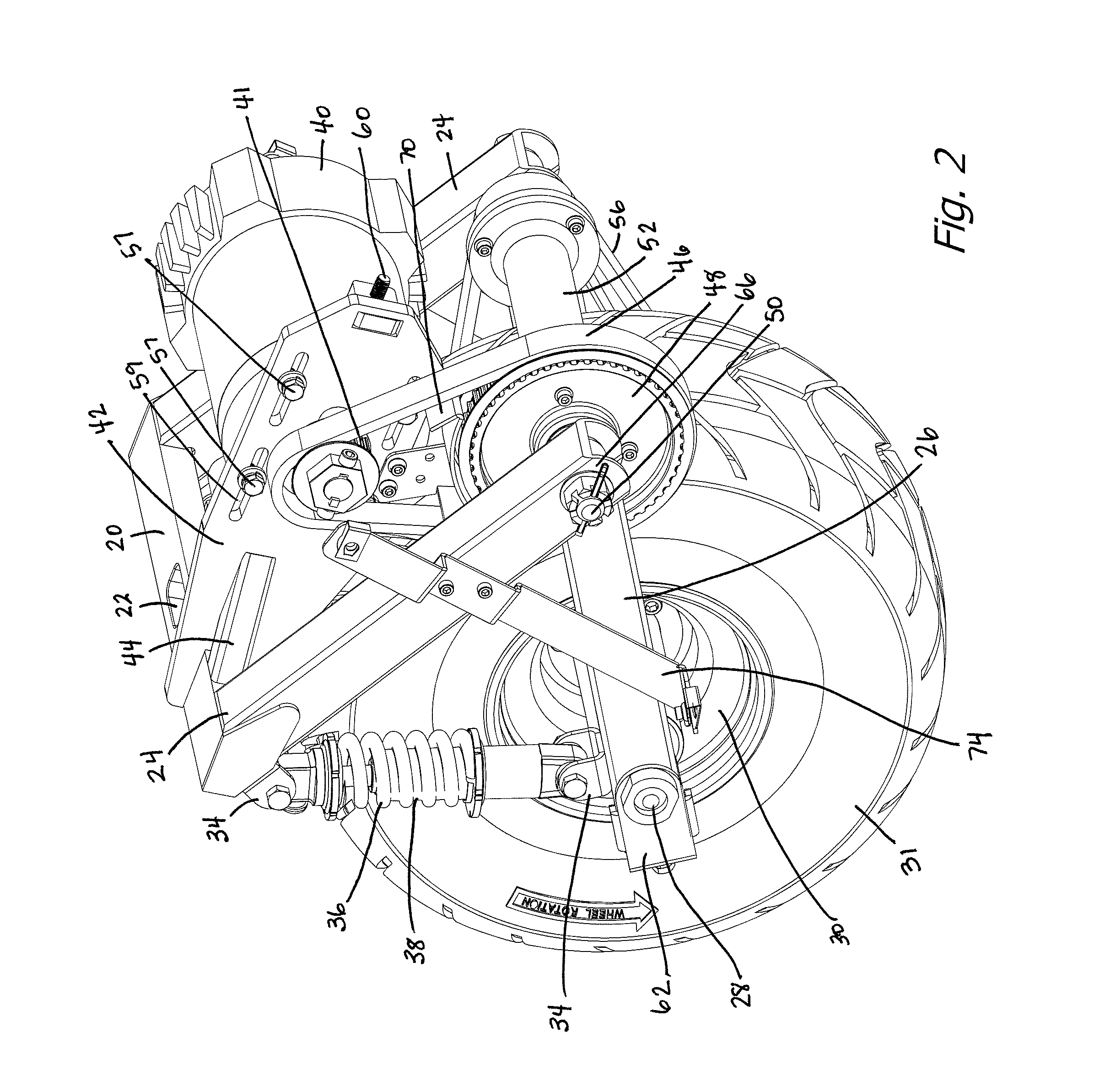 Drive wheel suspension