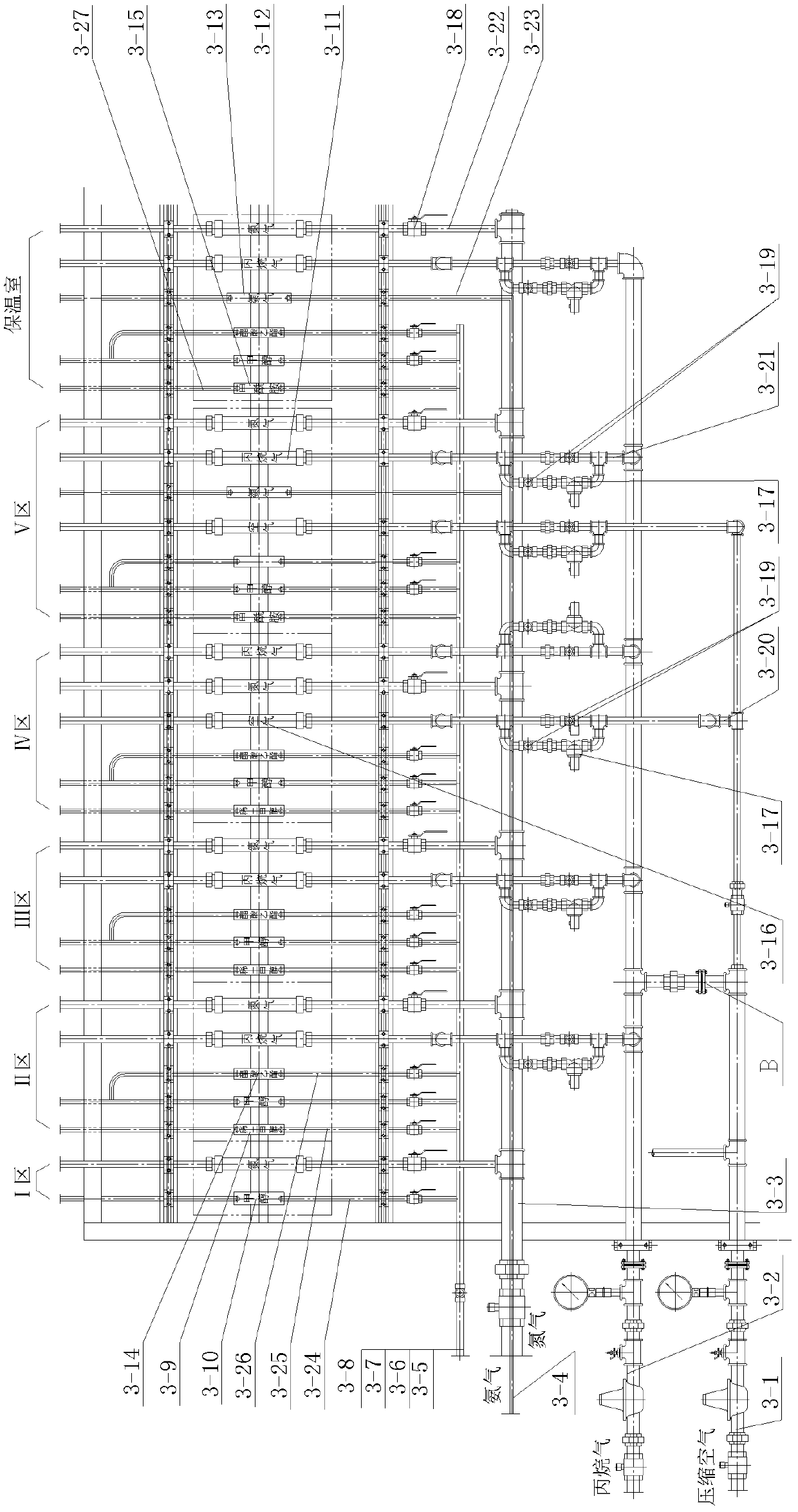 Two-row rare earth continuous gas carburization furnace carburization medium flow rate disc