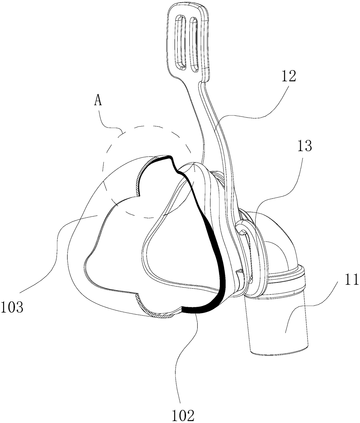 Respiratory housing structure and respiratory interface connector