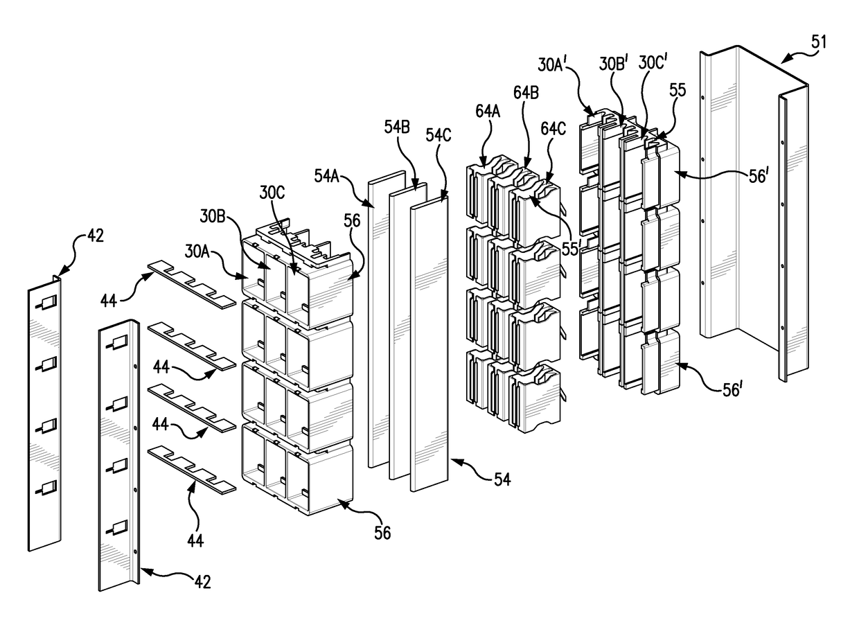 Passive arc control with sequestered phases in a vertical bus system of a motor control center