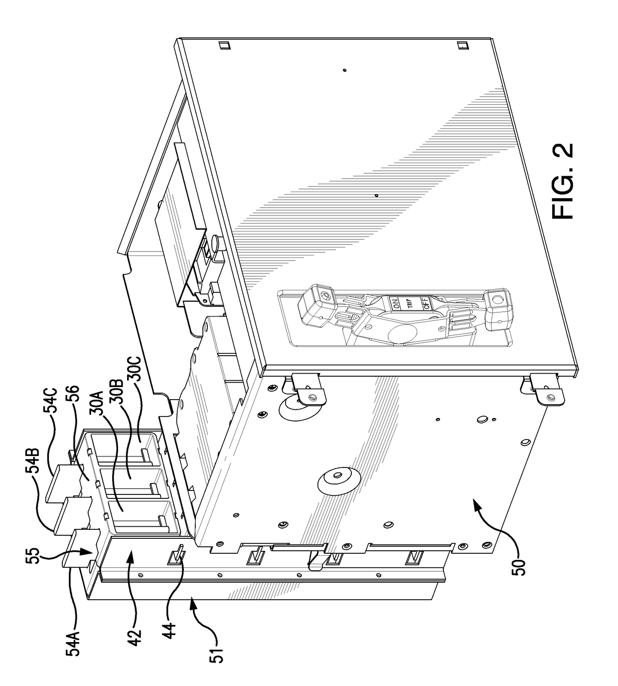 Passive arc control with sequestered phases in a vertical bus system of a motor control center