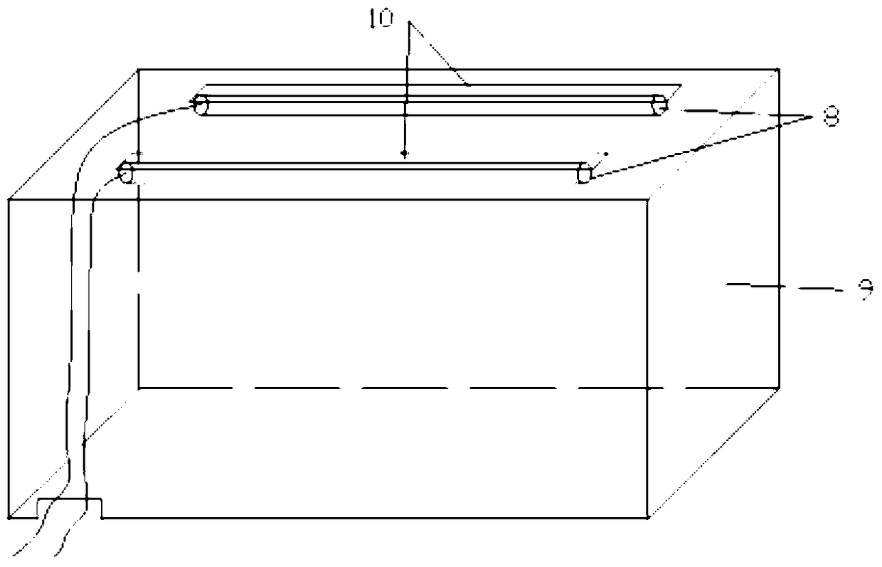 Loaded nanometer tio2 photocatalytic turntable water treatment device and treatment method