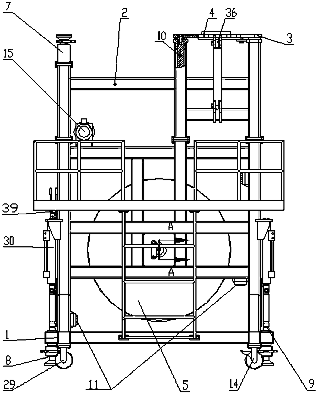 MovabLe guide device for steeL strand threading and use method thereof