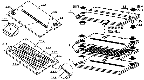 Miniature venturi bubble generation device capable of being modularly assembled