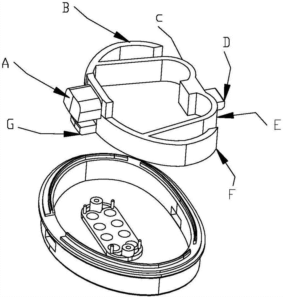 Four-direction spring buckle and four-direction synchronous advancing and retreating method