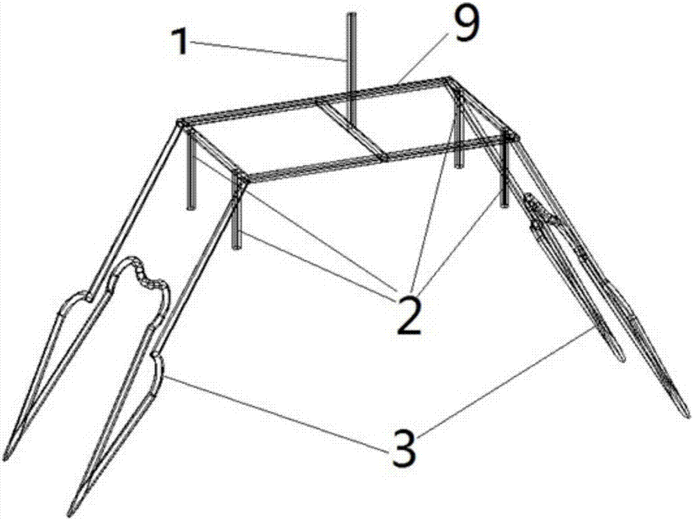 Linear-frame-shaped hexagonal screw clamping tool used for air conditioner installation