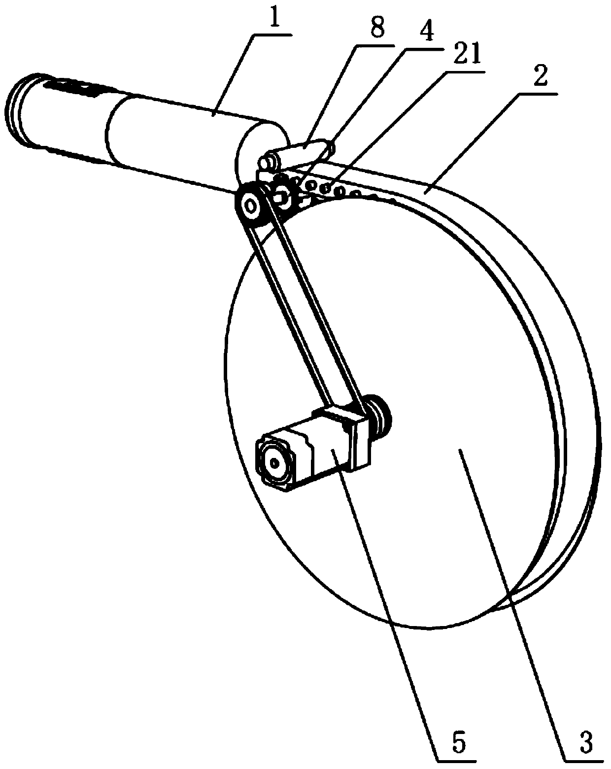 A driving device for an ultrasonic flaw detector