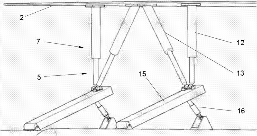 Platform with stability enhanced by using catamaran