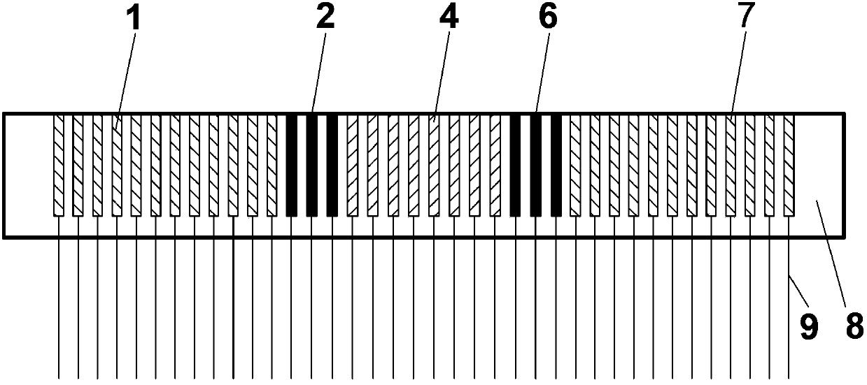 Modularized array electrode of precision simulate welded joint and manufacturing method thereof