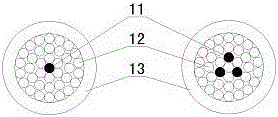 Cable for power transmission to aircraft and manufacturing method thereof