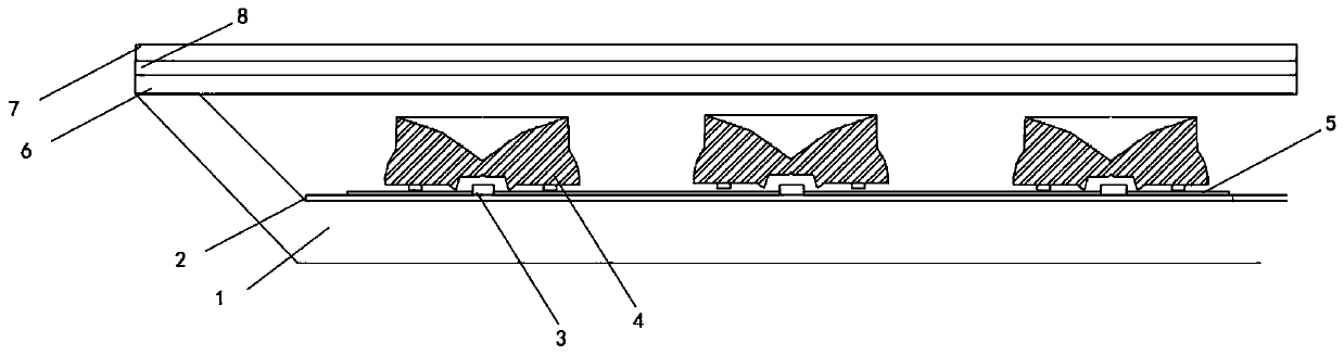 High-color gamut direct-lit backlight module with uniform light mixing