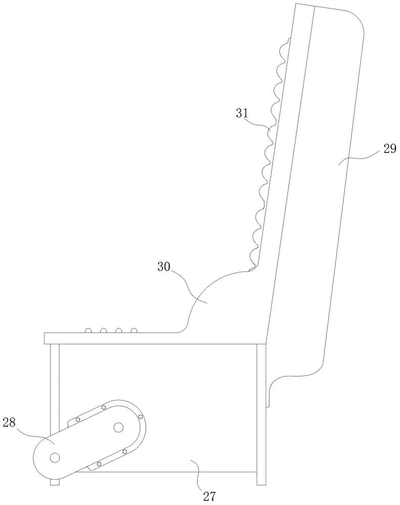 A student seat realizing foot massage