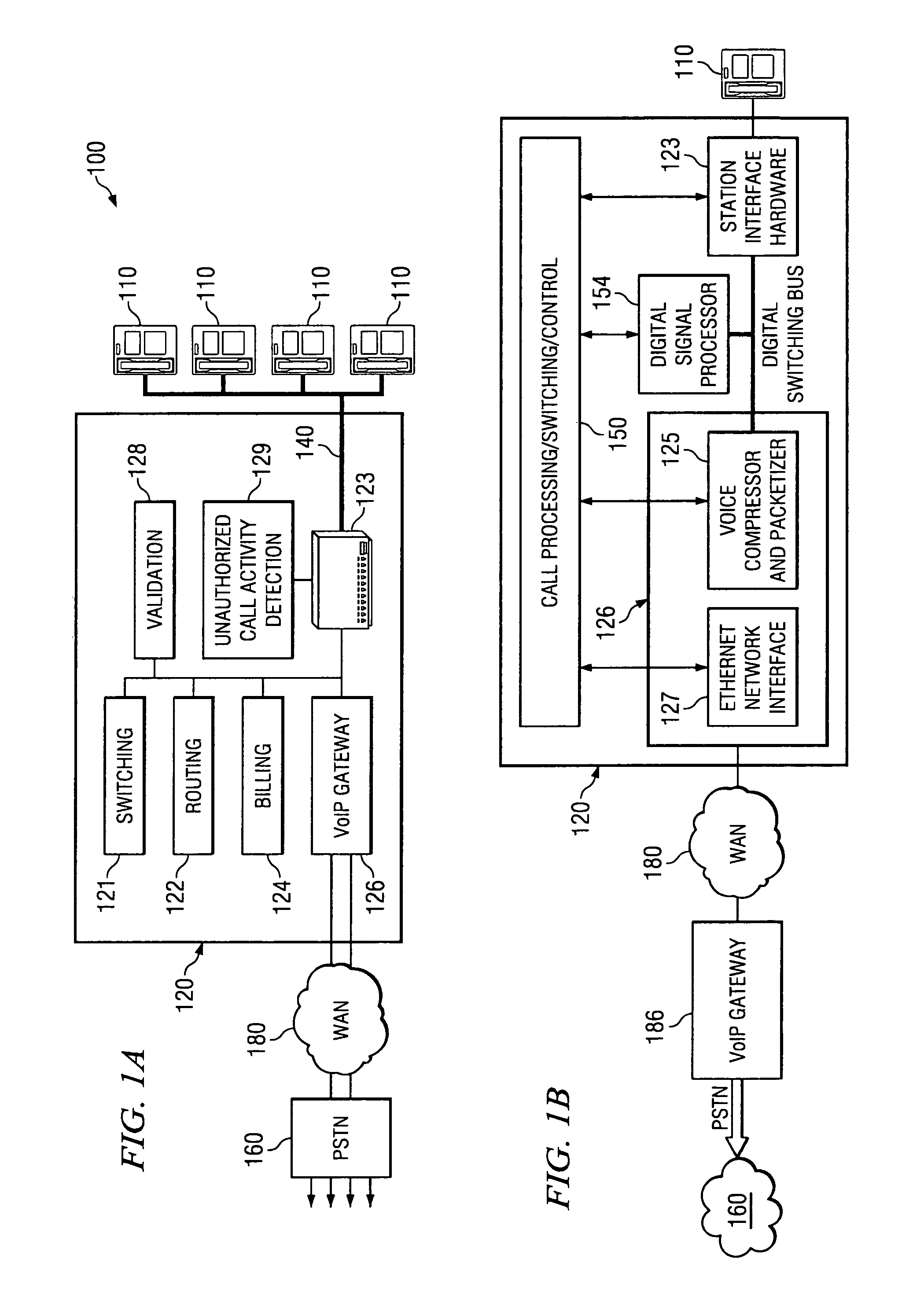 Call processing with voice over internet protocol transmission