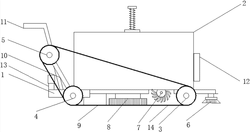 Automatic cleaning device for parks or campuses