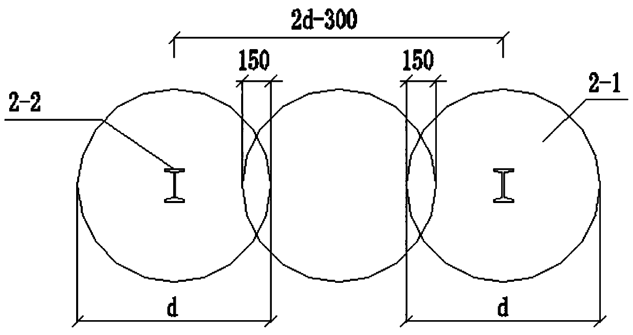 Construction method for combined supporting of deep foundation pits under complex environments