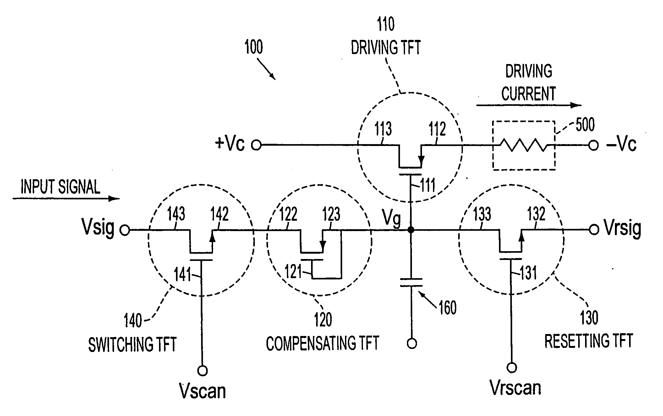 Transistor circuit, display panel and electronic apparatus