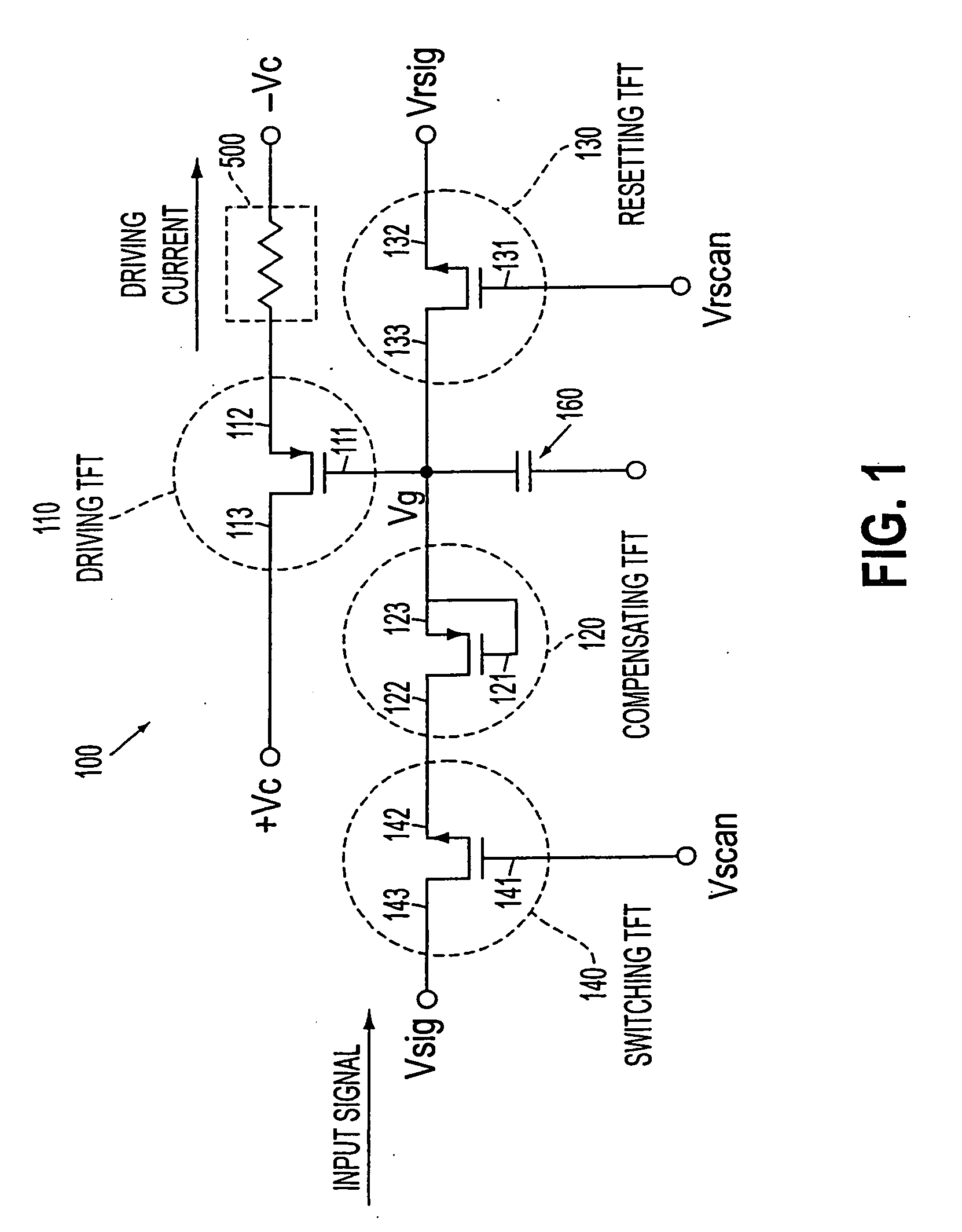 Transistor circuit, display panel and electronic apparatus