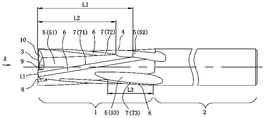 Flat-end vertical milling cutter