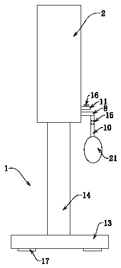 Fixing device for oral cavity examination