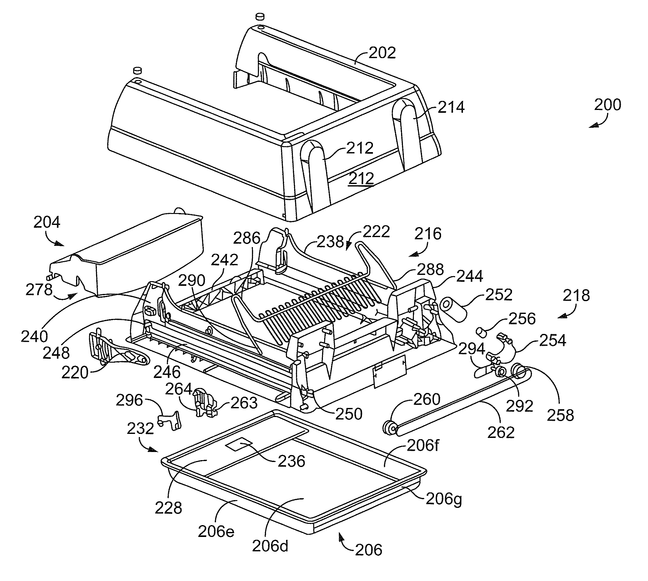 Self-cleaning litter box