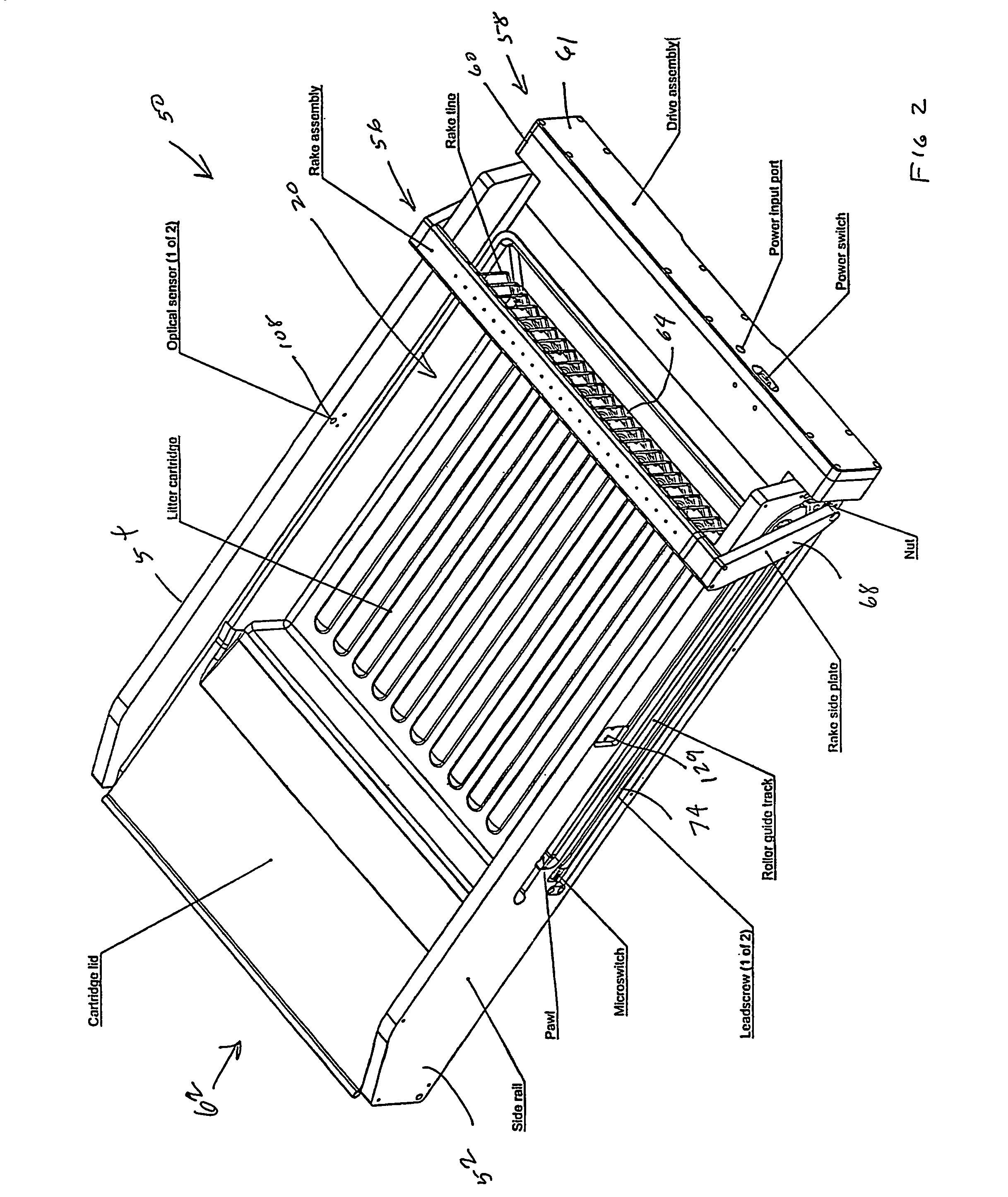 Self-cleaning litter box