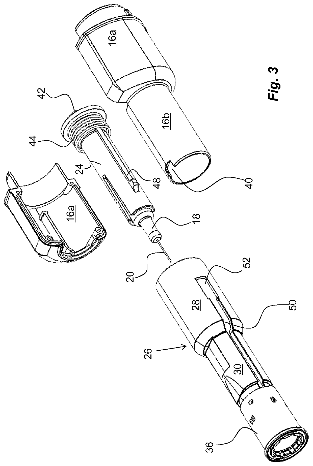 Autoinjector with delayed signal of complete medication delivery