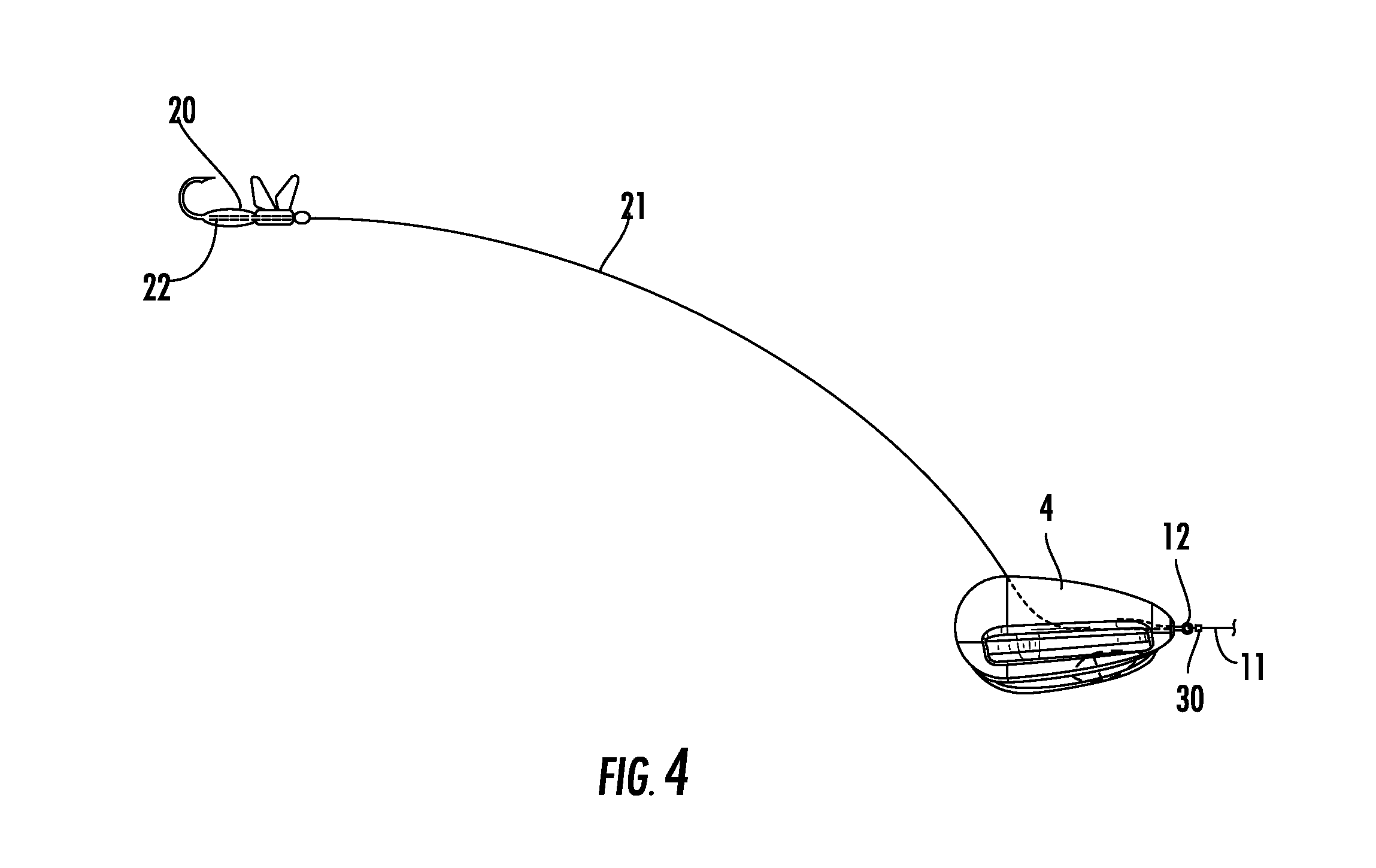 Hovering fishing lure assembly