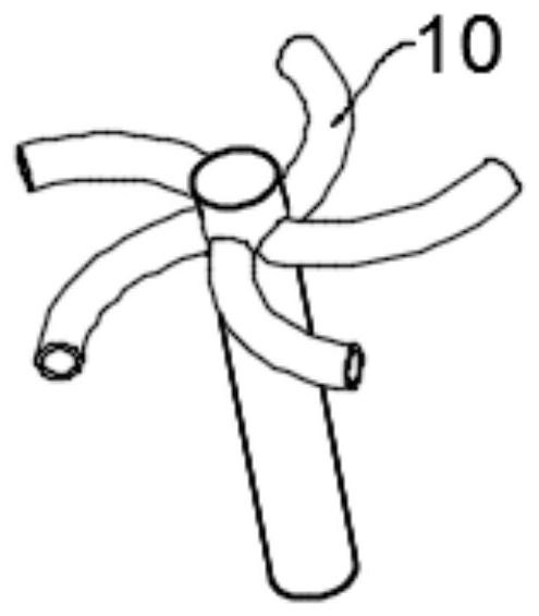 Multidirectional aeration device for sewage treatment