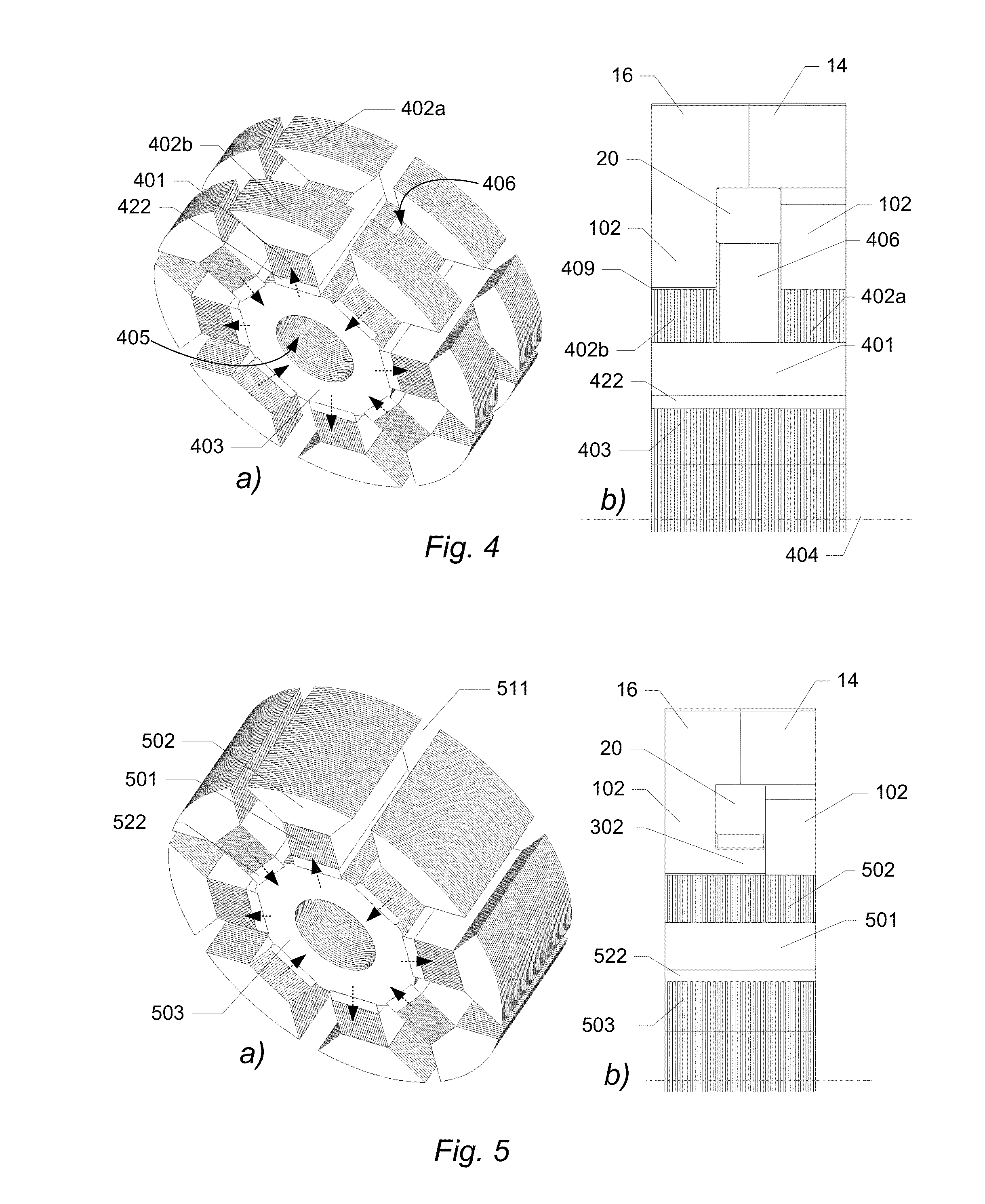 Rotor for modulated pole machine