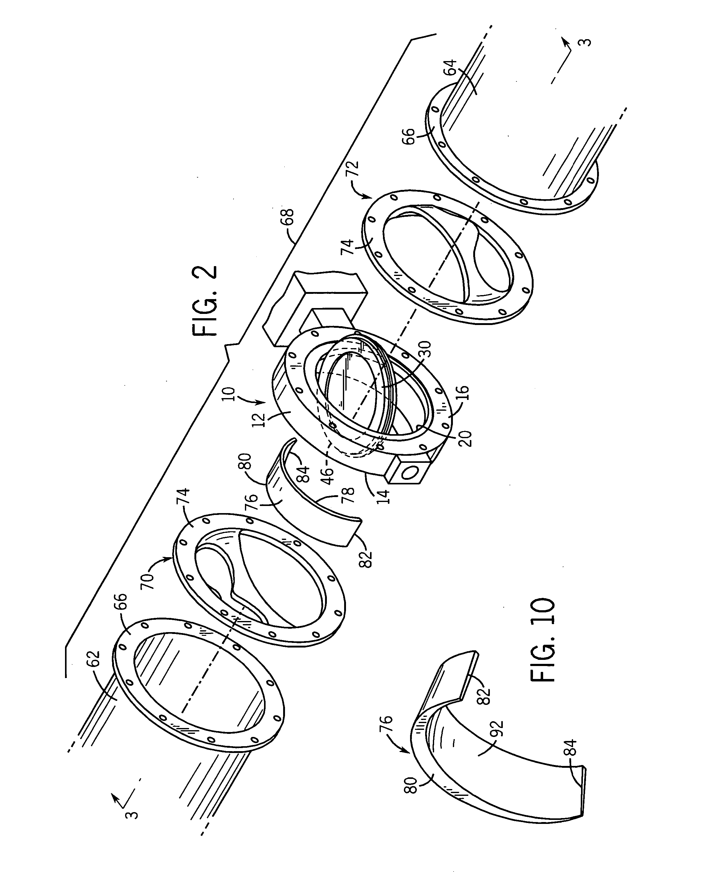 Butterfly valve assembly with improved flow characteristics