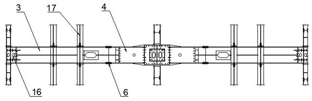 Elevated single-column station in high-intensity area and construction method thereof